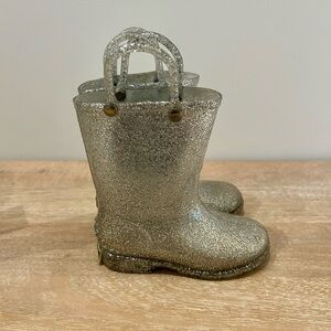 Western Chief Silver Glitter Kids Boots
